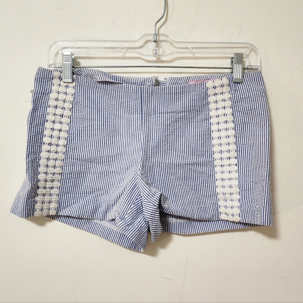 Lilly Pulitzer Navy and White High Waist Shorts